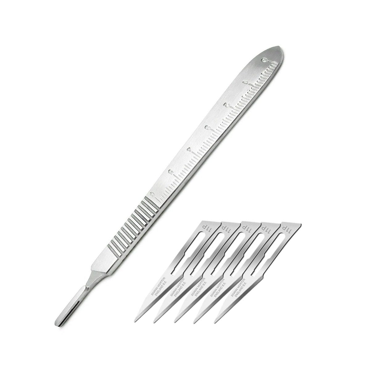 Reusable Scalpel Handle No. 3 & Swann Morton No.11P Non Sterile Blades Swann Morton