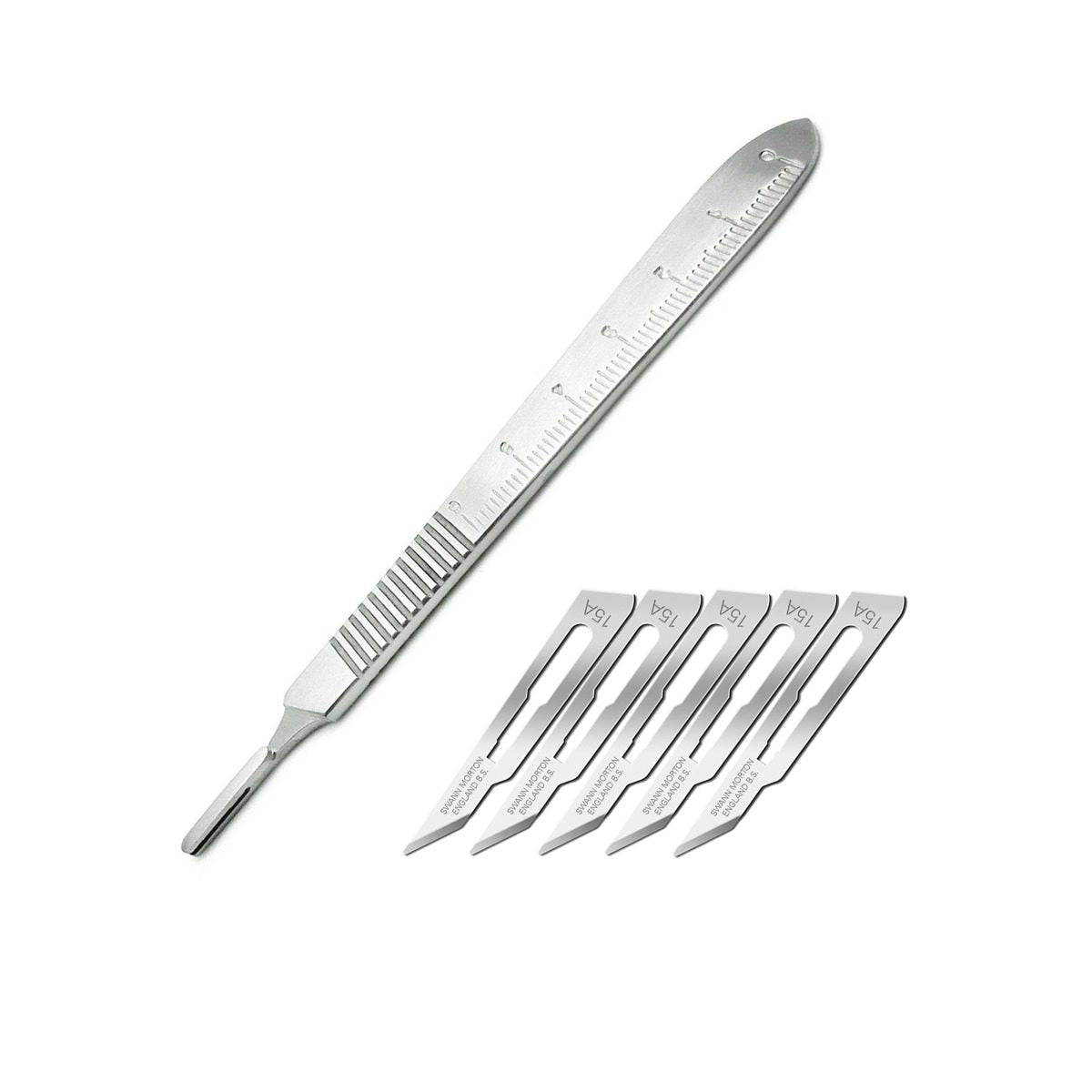 Reusable Scalpel Handle No. 3 & Swann Morton No.15a Non Sterile Blades Swann Morton