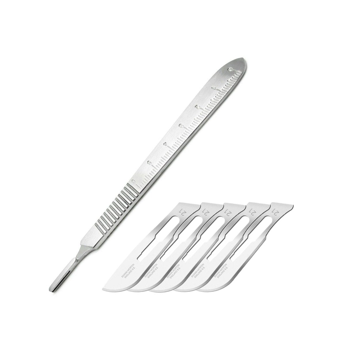 Reusable Scalpel Handle No. 3 & Swann Morton No.21 Non Sterile Blades Swann Morton