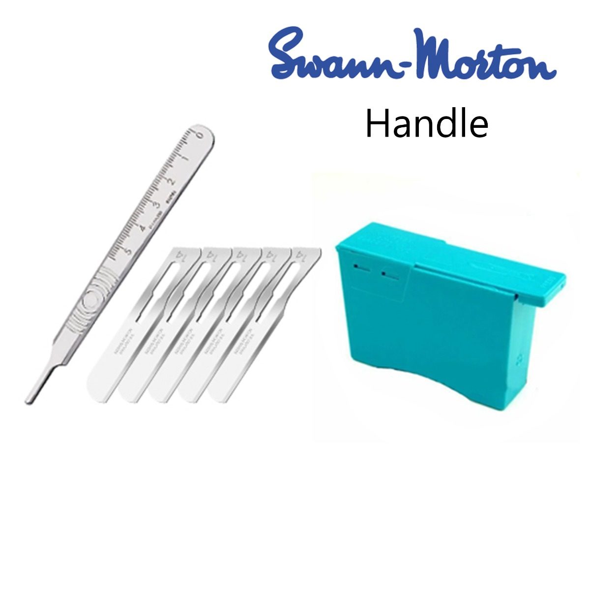 #14 SWANN MORTON STAINLESS STEEL DERMAPLANING BLADES | Swann Morton Handle  - QTY 100 Blades -KIT Swann Morton