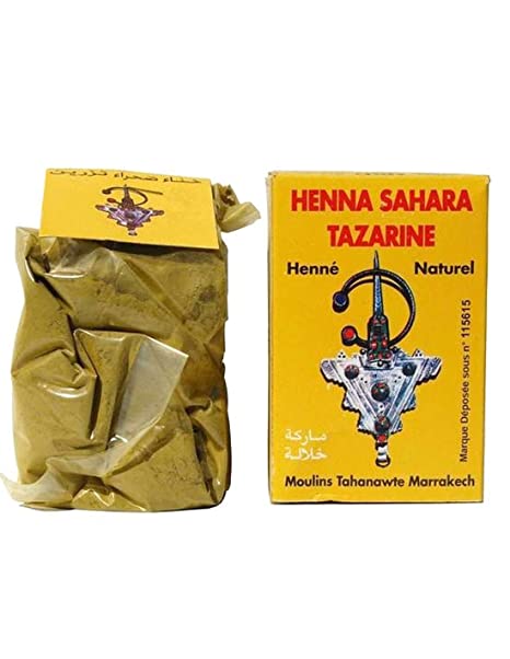 Pure Henna Powder Organic Moroccan  Henna Natural Hand Art Colour Dye Mehndi 100g Sahara Tazarine